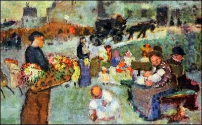 Mort un 8 avril, qui a peint cette scène de marché ?