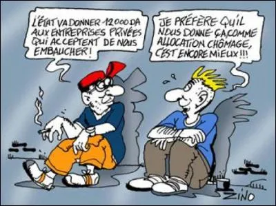 Quel humoriste qui n'hésitait pas à faire de l'auto-stop a dit : "y a 3 millions de personnes qui veulent du travail. C'est pas vrai, de l'argent leur suffirait ! " ?