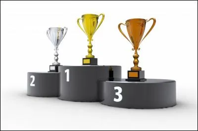 Dans une compétition, dans un podium, à quelle place arrivera celui qui gagnera une médaille d'argent ?