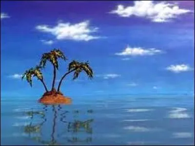 Quelle ville sous-marine se situe non loin de cette île ?