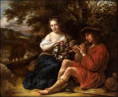 Qui a peint "Les joueurs de flûte d'Arcadie" ?