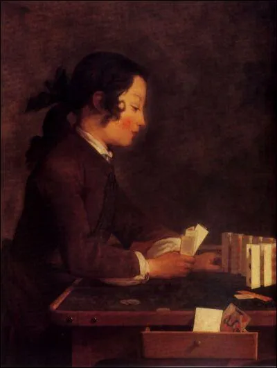 Qui a peint "Jeune homme jouant aux cartes" ?