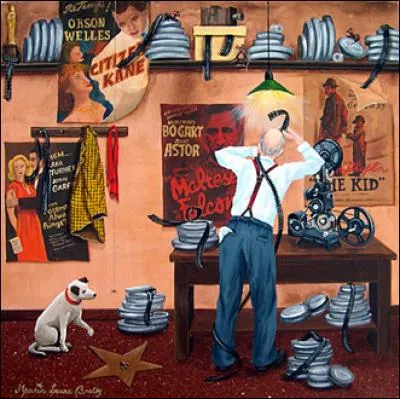 Y a-t-il un chat blanc sur cette toile ?