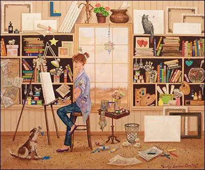 Où le chat gris est-il assis ?