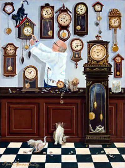 Un chat gris vous regarde. Où est-il caché ?