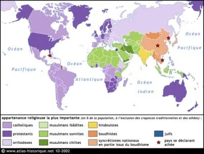 Dans quelle(s) partie(s) du monde vivent la majorité des orthodoxes ?