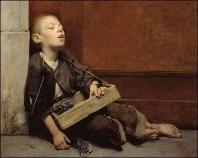 Sous l'influence de Jules Bastien-Lepage, ce peintre naturaliste moins connu a représenté principalement les classes populaires comme sur ce tableau peint vers 1885. Quel est son nom ?