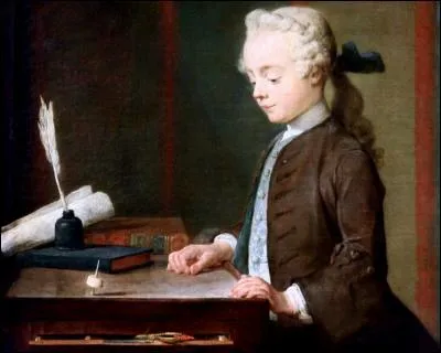 Intitulée ''L'Enfant au toton'' , cette toile est l'œuvre d'un peintre français du XVIIIe siècle surtout reconnu pour ses natures mortes. De quel artiste s'agit-il ?