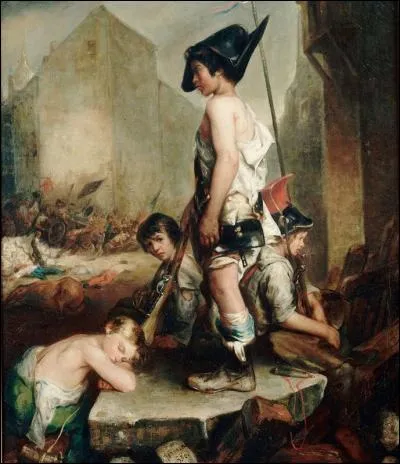 Cette œuvre de 1830 de Philippe-Auguste Jeanron s'intitule ''Les Petits Patriotes'' . Par quel événement fut-elle inspirée ?