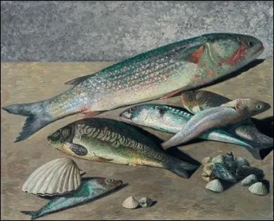 Qui a peint "Poissons et coquillages" ?