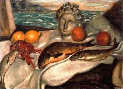 Qui a peint cette nature morte aux poissons" ?
