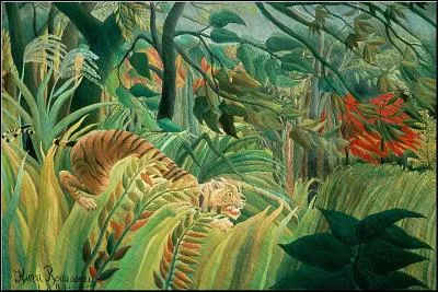 Qui a peint ce tigre qui se cache au milieu de hautes herbes ?