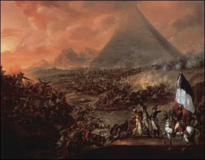 Qu'est-ce qui fait de la bataille des Pyramides, une des batailles les plus emblématiques de l'ère napoléonienne ? (plusieurs réponses possibles)