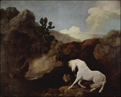 Qui a peint "Un cheval effrayé par un lion" ?