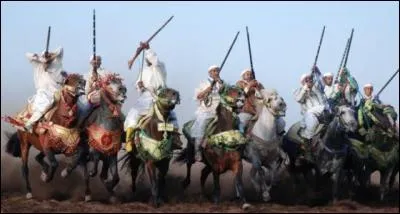 En Afrique du Nord des cavaliers munis de fusils éxécutent des spectacles lors des fêtes. Cela s'appelle...