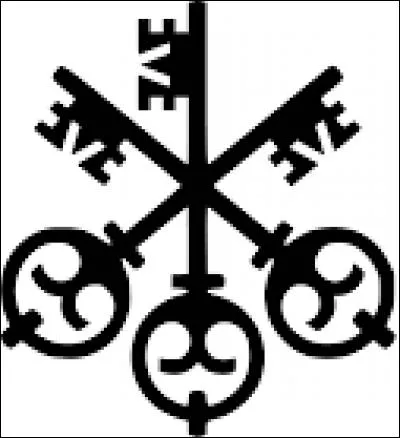 Quelle institution financière a choisi un logo avec trois clefs croisées ?
