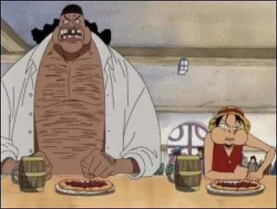À Mock Town, quel est le plat que Luffy qualifie de "dégueu" ?