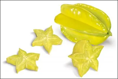Comment s'appelle ce fruit qui, coupé en tranches, prend la forme d'une étoile ?