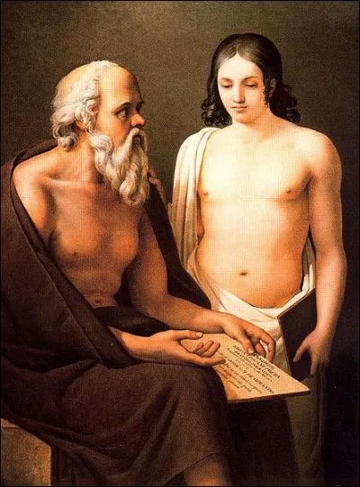 Qui est ce jeune Athénien, recevant du philosophe Socrate une déclaration d'amour ?