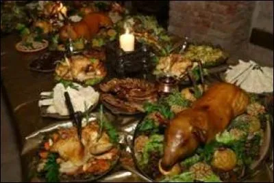 Quel adjectif va-t-on accoler au personnage précédent lorsqu'il voit de la nourriture ?