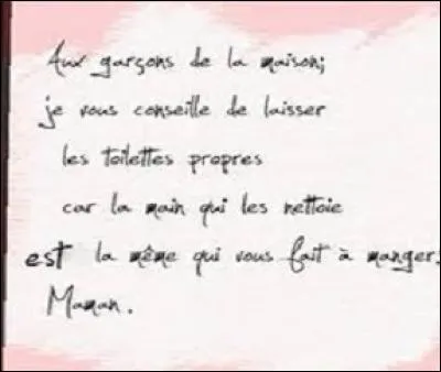 Tenez compte du contexte imposé par l'illustration.
Avez-vous été (informer) assez tôt des consignes du règlement intérieur des toilettes pour prendre les précautions nécessaires ?