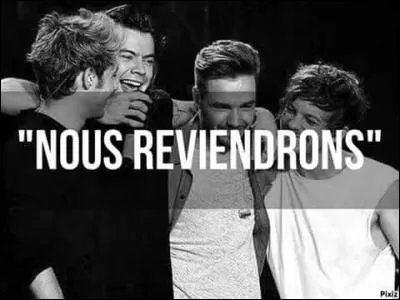 One Direction est en pause jusqu'en :
