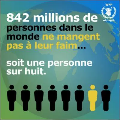 Comment s'appelle la plus grande organisation humanitaire de lutte contre la faim ?