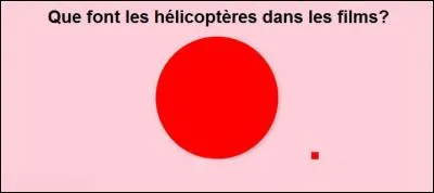Culture - Que font les hélicoptères, au cinéma, dans 100 % des cas ?
