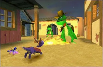 Quel est le nom du niveau dans la "Montagne de Minuit" dans lequel Spyro est dans le thème du Western avec des dinosaures dedans ?