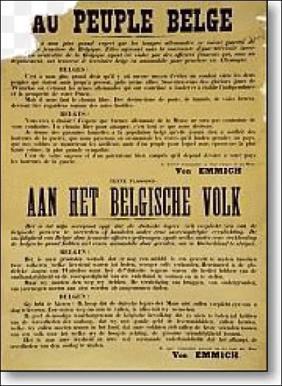 Que fait l'armée allemande le 4 août 1914 ?