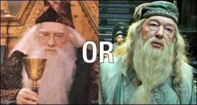 Quels sont les noms des deux acteurs qui ont interprété Dumbledore ?