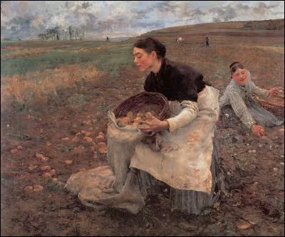 Qui a peint  Saison d'octobre, rcolte des pommes de terre   ?