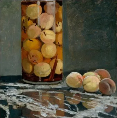 En 1866, quel célèbre peintre français a peint "Bocal de pêches" ?