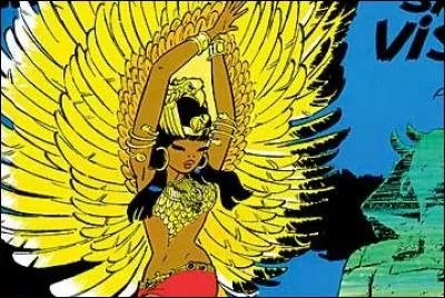 Parmi les femmes qui apparaissent dans les BD, une d'elles, de l'Égypte antique, a un fort caractère et porte le nom d'une des épouses du pharaon Sénakhtenrê :