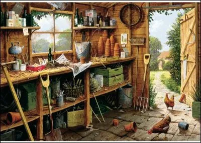 Dans cet abri de jardin, o&ugrave; est la bouilloire ?