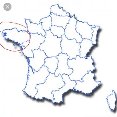 Quelle est la région entourée sur la carte ?