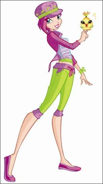 Le poussin de tecna a sur sa tte