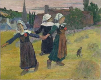 Qui a peint "Danse bretonne des filles à Pont Aven" ?