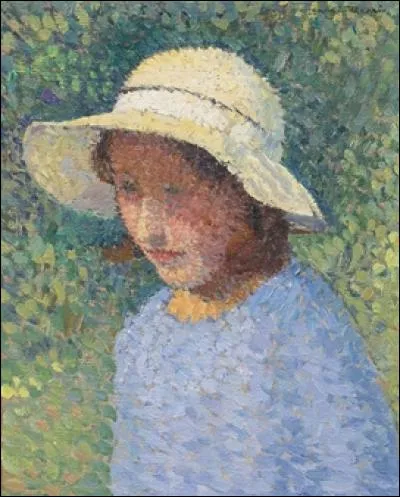 De qui est la toile "Jeune fille au chapeau" ?