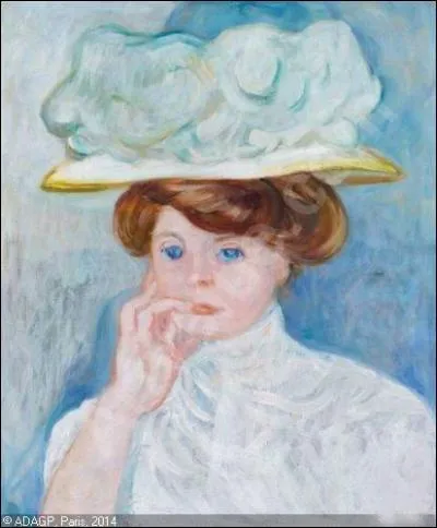 Qui a peint "Femme au chapeau blanc" ?