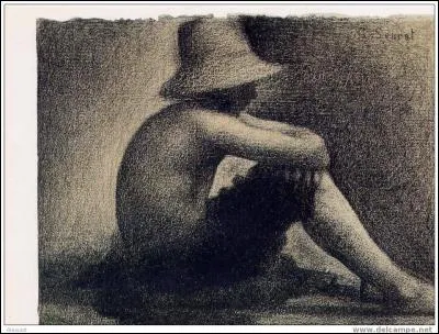 Qui a représenté ce garçon assis portant un chapeau de paille ?