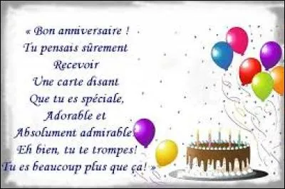 Reprenez les premières lettres de toutes vos réponses à ce questionnaire. Quelle phrase obtenez-vous ?