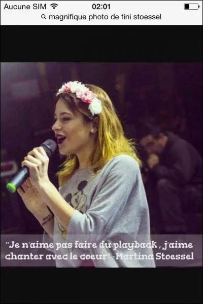 Quelle est la devise de Tini ?