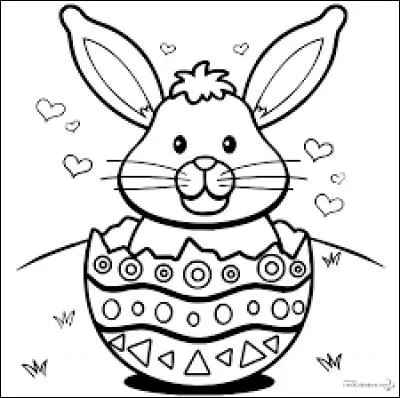 Que fait traditionnellement le lapin de Pâques ?
