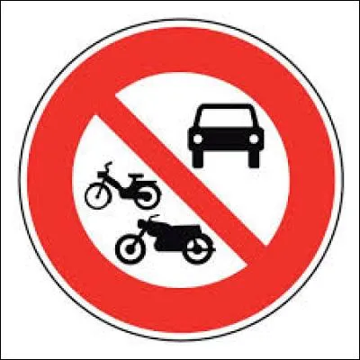 Ce panneau interdit :