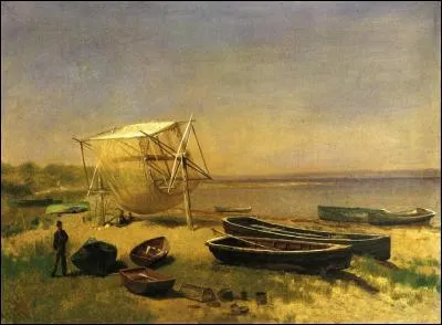 Qui a peint "Station de pêche, regardez la colline" ?