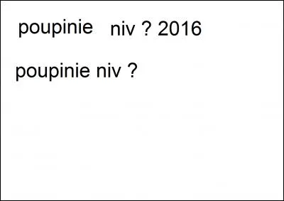 À quel niveau est POUPINIE (le 7 avril 2016) ?