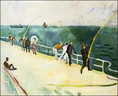 Qui a peint "Hommes en train de pêcher" ?