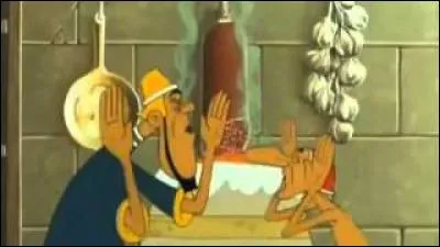 Que contient le fameux pudding d'Amonbofils et Tournevis dans le dessin animé "Astérix et Cléopâtre" ?