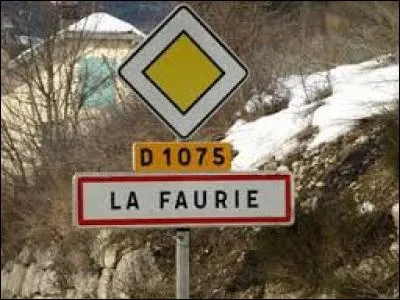 La Faurie est une commune de l'arrondissement de Gap, située en région ...